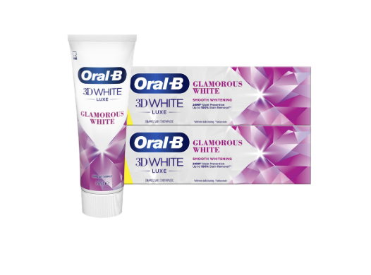 Oral B 3D Glamourous White Toothpaste Twin Pack Sweet Mint Flavoured 